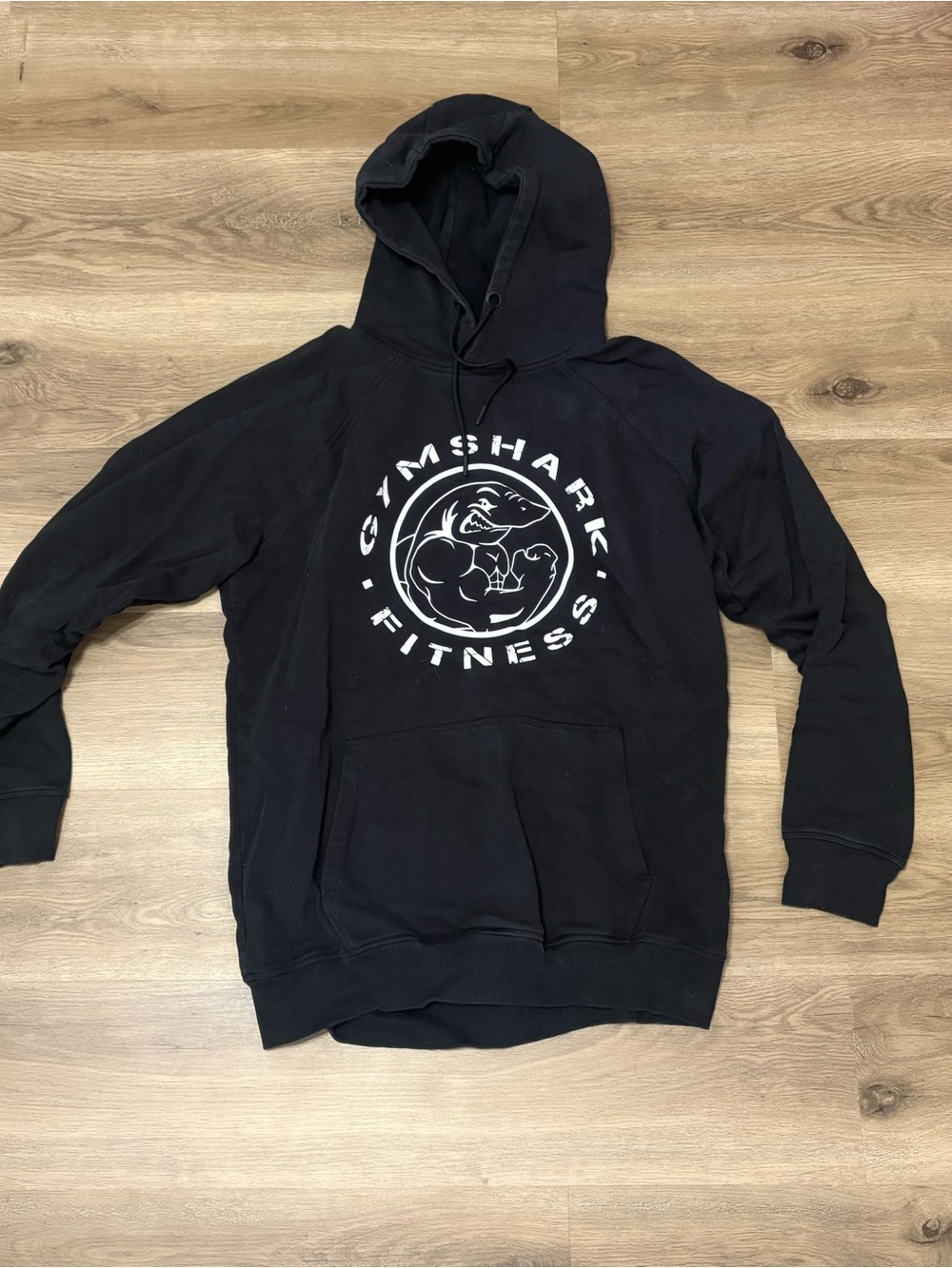 Gymshark Black Fitness Logo Hoodie - Men's Pullover